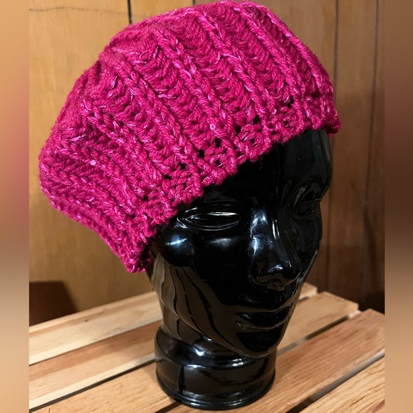 Pink Violet Cable-Knit Tam - Picture 11 of 14
